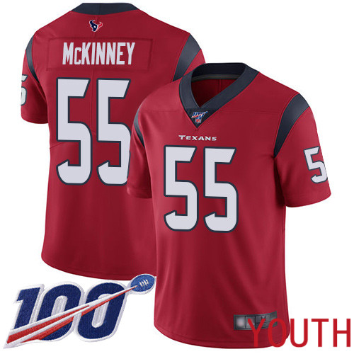 Houston Texans Limited Red Youth Benardrick McKinney Alternate Jersey NFL Football #55 100th Season Vapor Untouchable->houston texans->NFL Jersey